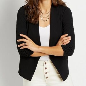 Maurices Black Open Front Waterfall Blazer